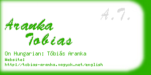 aranka tobias business card